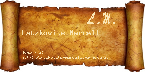 Latzkovits Marcell névjegykártya